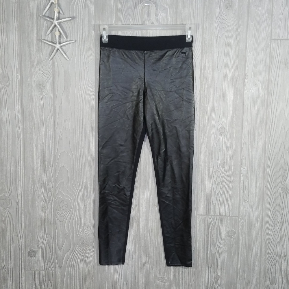 PINK Victoria's Secret Faux Leather Leggings Small